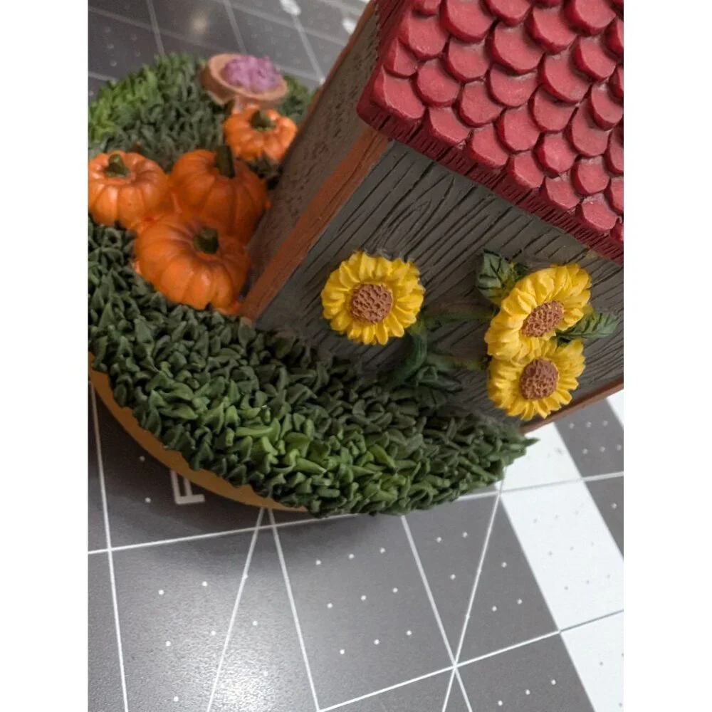Our America candle topper fall Farmers Market sunflowers pumpkin country - Picture 3 of 5